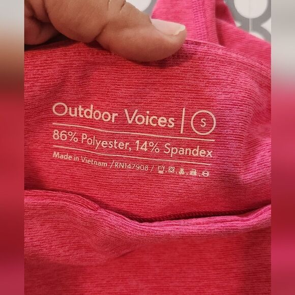 Outdoor Voice Flamingo Pink 7/8 Leggings Size Small - Picture 5 of 10